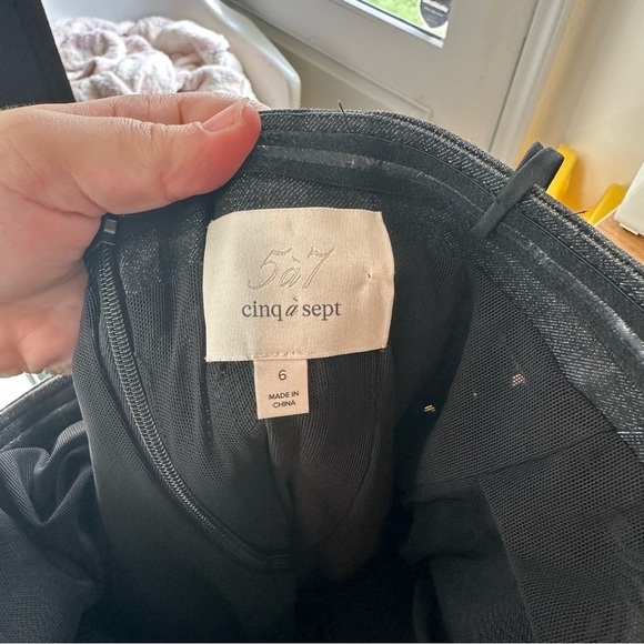 Cinq a Sept Gaia Dress in Black Mini Goth Lace Up Sides Size 6 - Picture 7 of 7